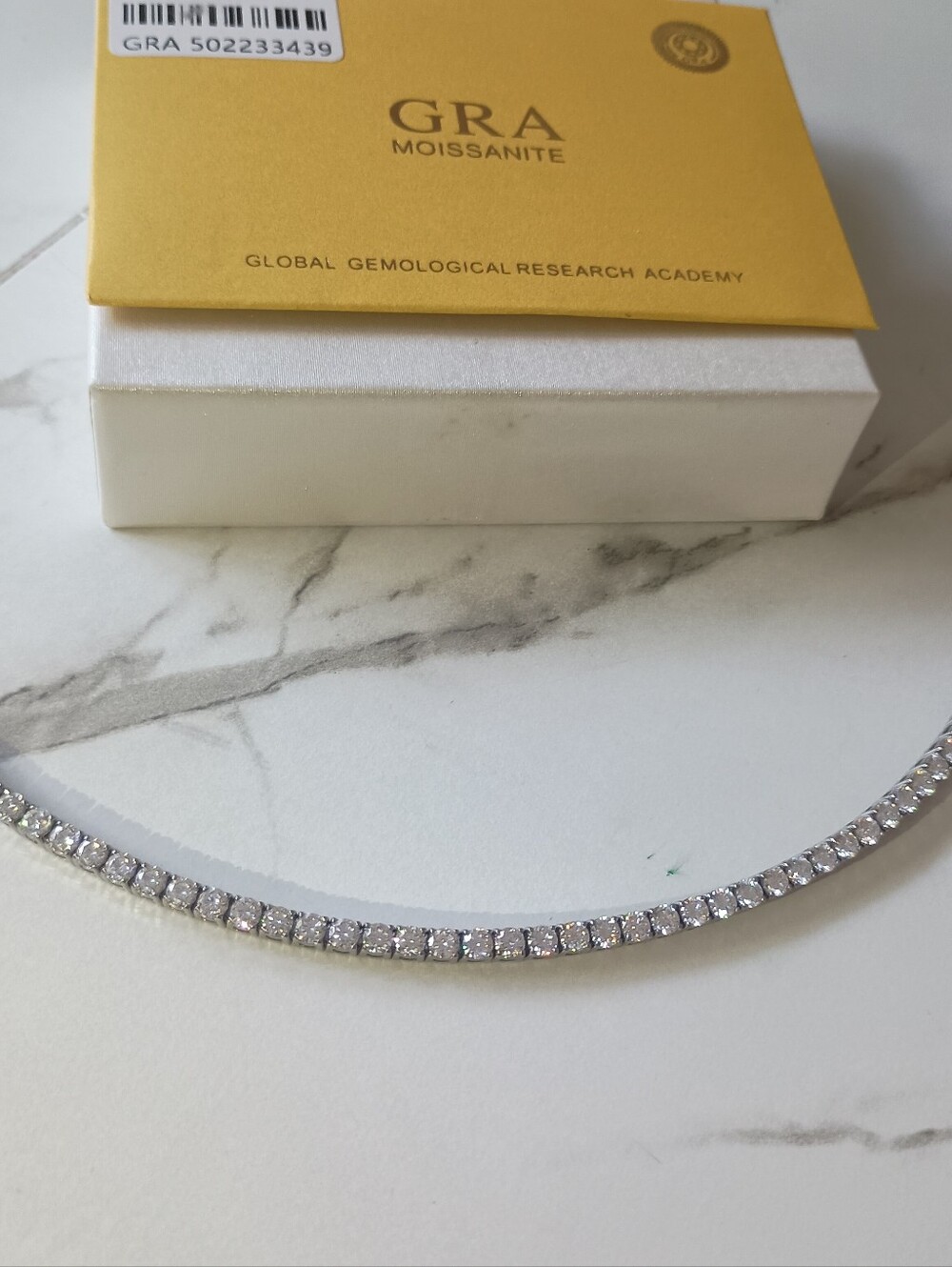 Moissanite Silver 3mm Tennis Bracelet 7in Pass Tester Tarnish Free